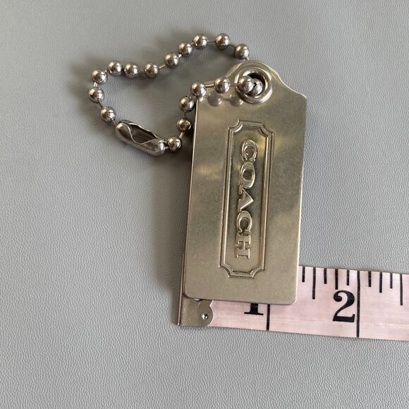 Coach Large Metal Hang Tag Bag Charm Replacement - Picture 5 of 6